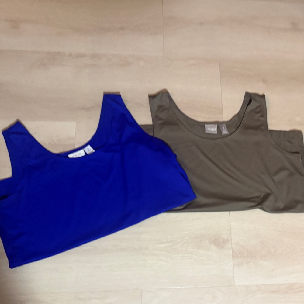 Chico's Bundle of Purple and Olive Tank Tops - Picture 4 of 5